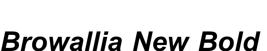 Browallia New Bold Italic Font Download Free